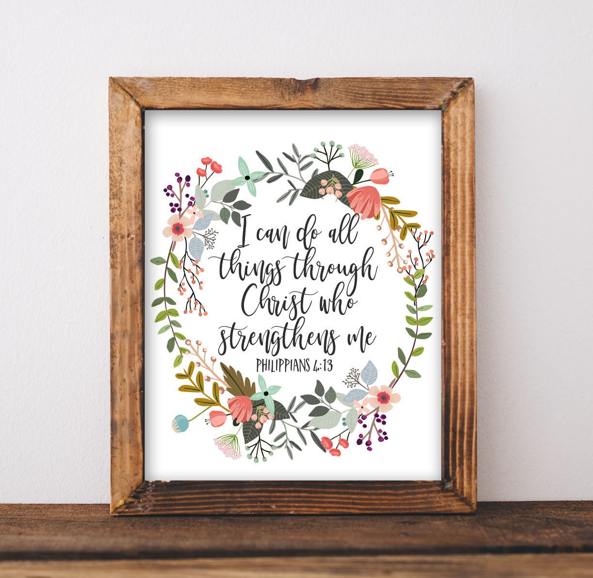 Printable Wall Art I Can Do All Things Through Christ Who Etsy