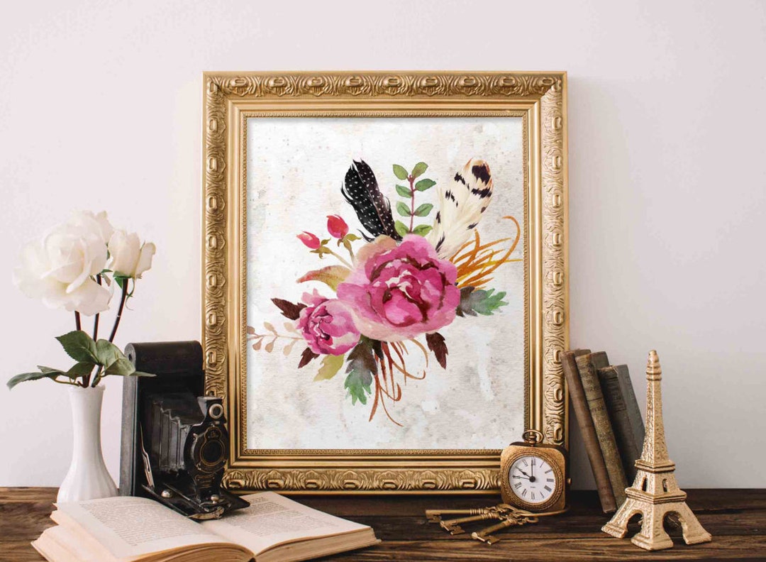 Printable Art Boho Wall Decor Floral Nursery Print Flower - Etsy