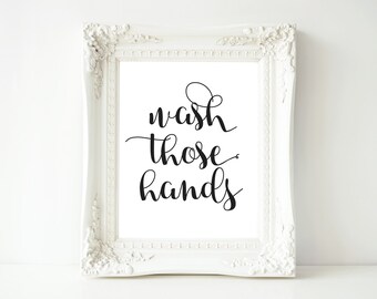 PRINTABLE ART Wash Your Filthy Little Hands Bathroom Wall - Etsy