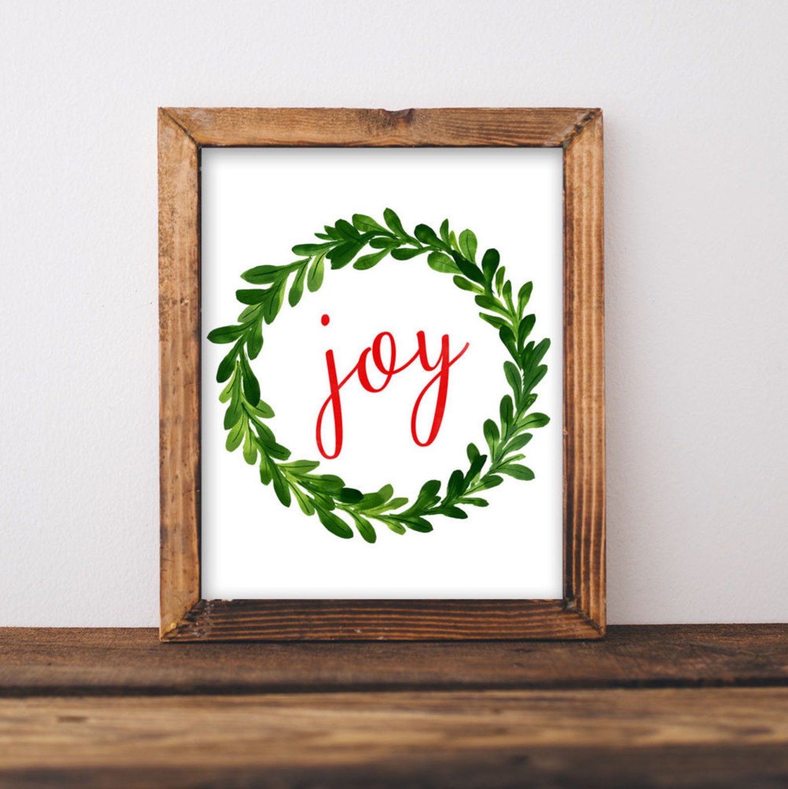 Christmas Printable Art Joy Printable Merry Christmas Print | Etsy