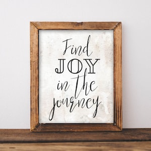 Printable Wall Art Find joy in the journey quote print download home decor dorm sign apartment poster quote art wanderlust printable travel