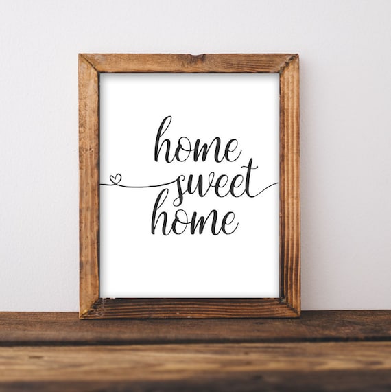 Printable Wall Art Home Sweet Home Printable Art Printables Etsy