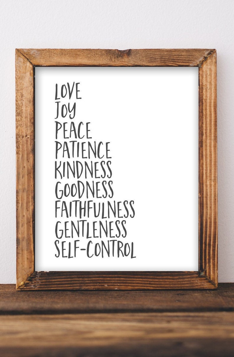 Fruits of the Spirit Printable Wall Art Christian Wall Decor Etsy