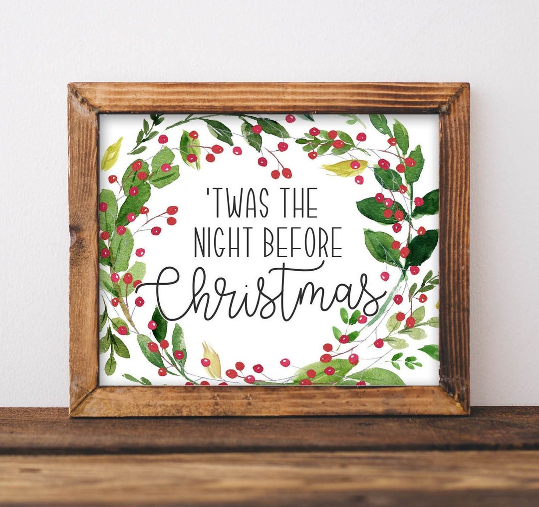 Twas the Night Before Christmas Printable, December 25, Holiday Book