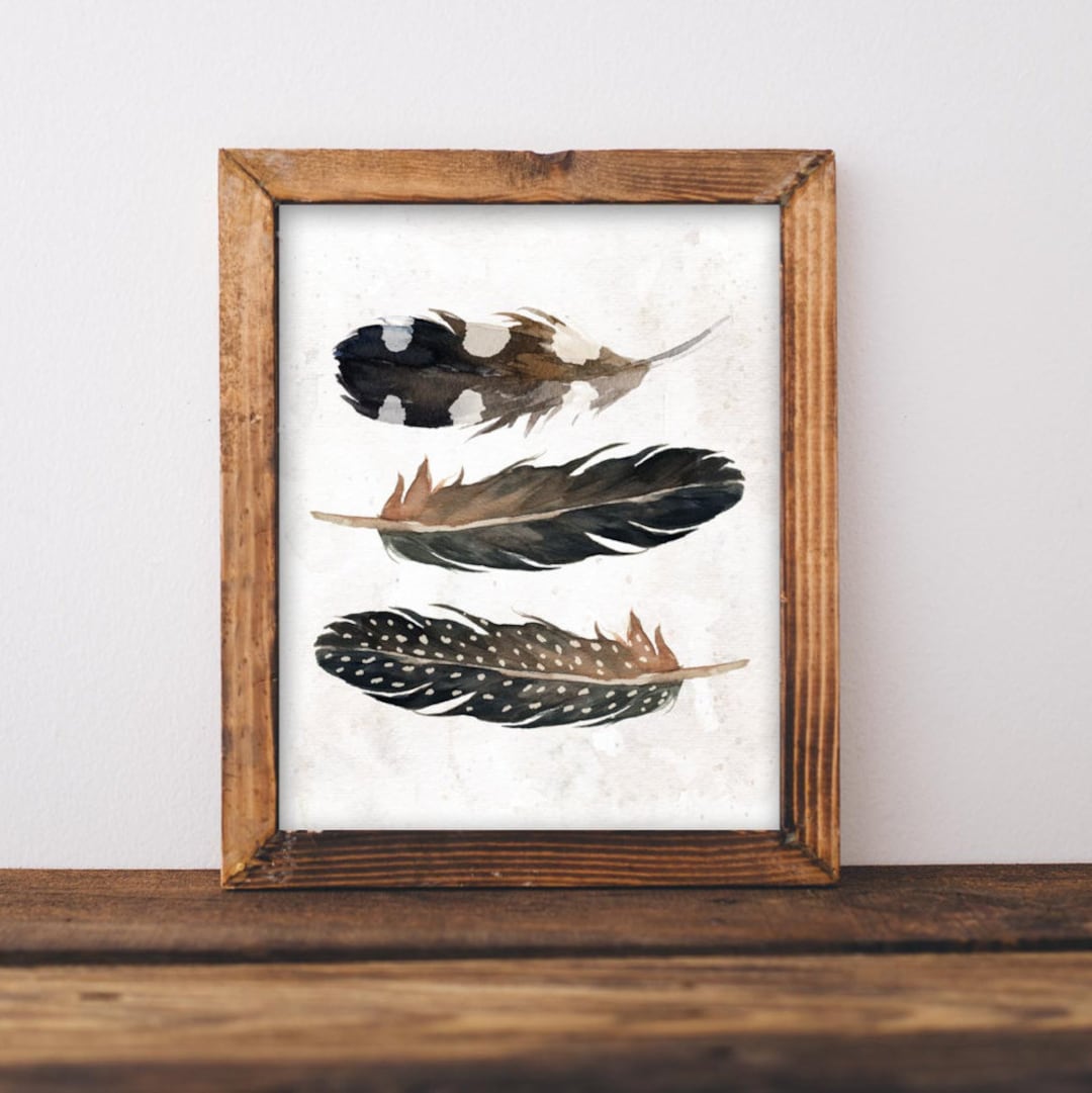 Feathers Printable Art, Tribal Printable Art, Tribal Nursery Wall Art ...