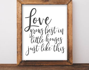 Love Grows Best Printable - Etsy