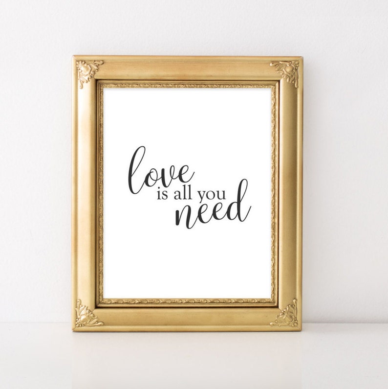 Love Printable Art Love is All You Need Printable Quote - Etsy