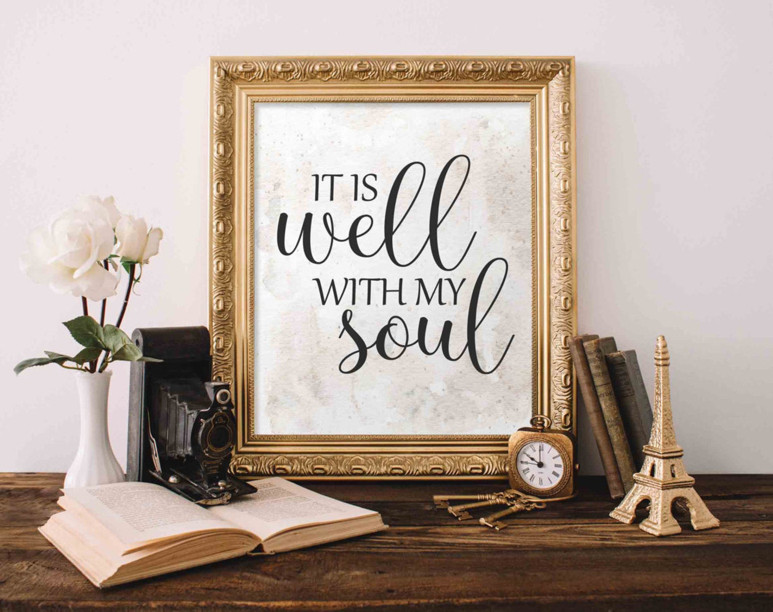 Printable Art Printable Quote It is Well With My Soul Quote Etsy