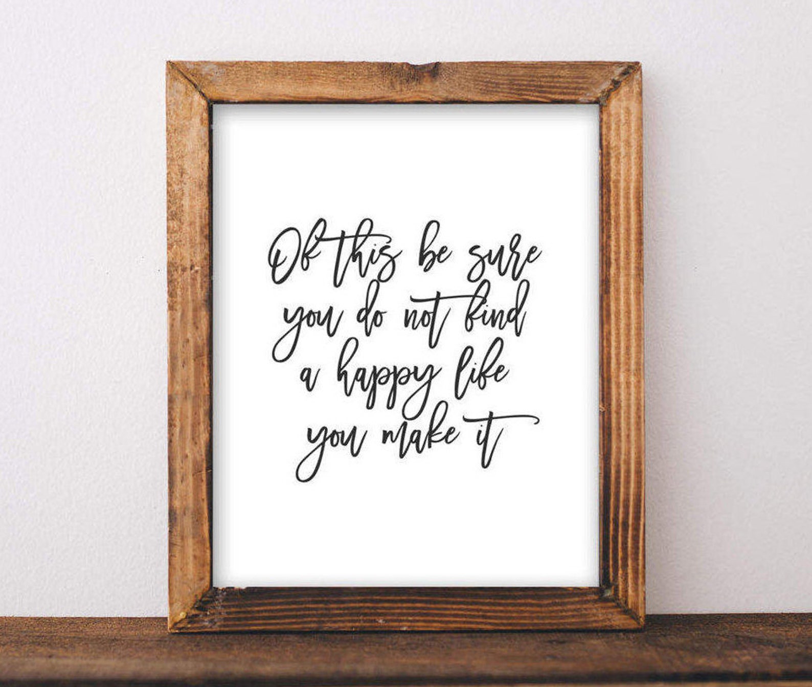 Printable Wall Art Happy Printable Life Print Quote Printable - Etsy