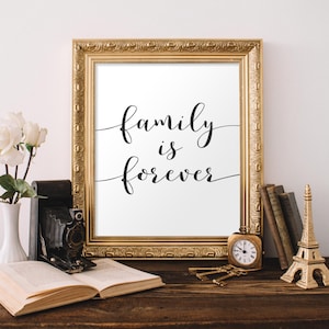 Family Printable Wall Art, Family is forever, family printable, family Quote printable, Home Decor, Printable Quote, Family wall art