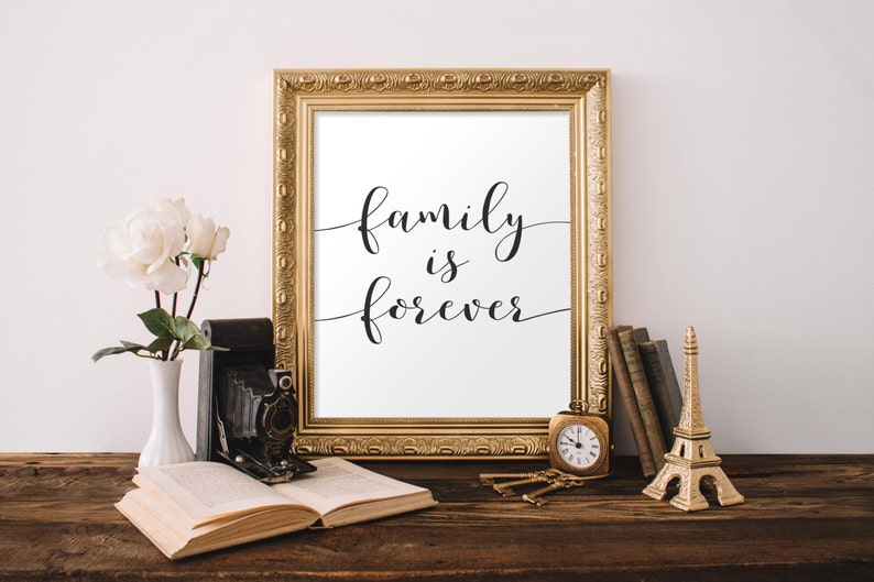 Family Printable Wall Art Family is Forever Family | Etsy