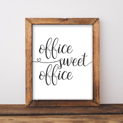 Printable Wall Art 8x10 Office Sweet Office Decor DIY Home Etsy