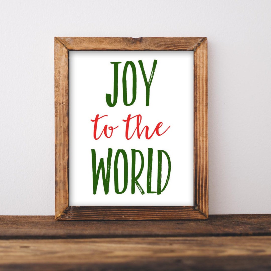 Joy to the World Printable Christmas Printable Art Christmas Wall Art ...