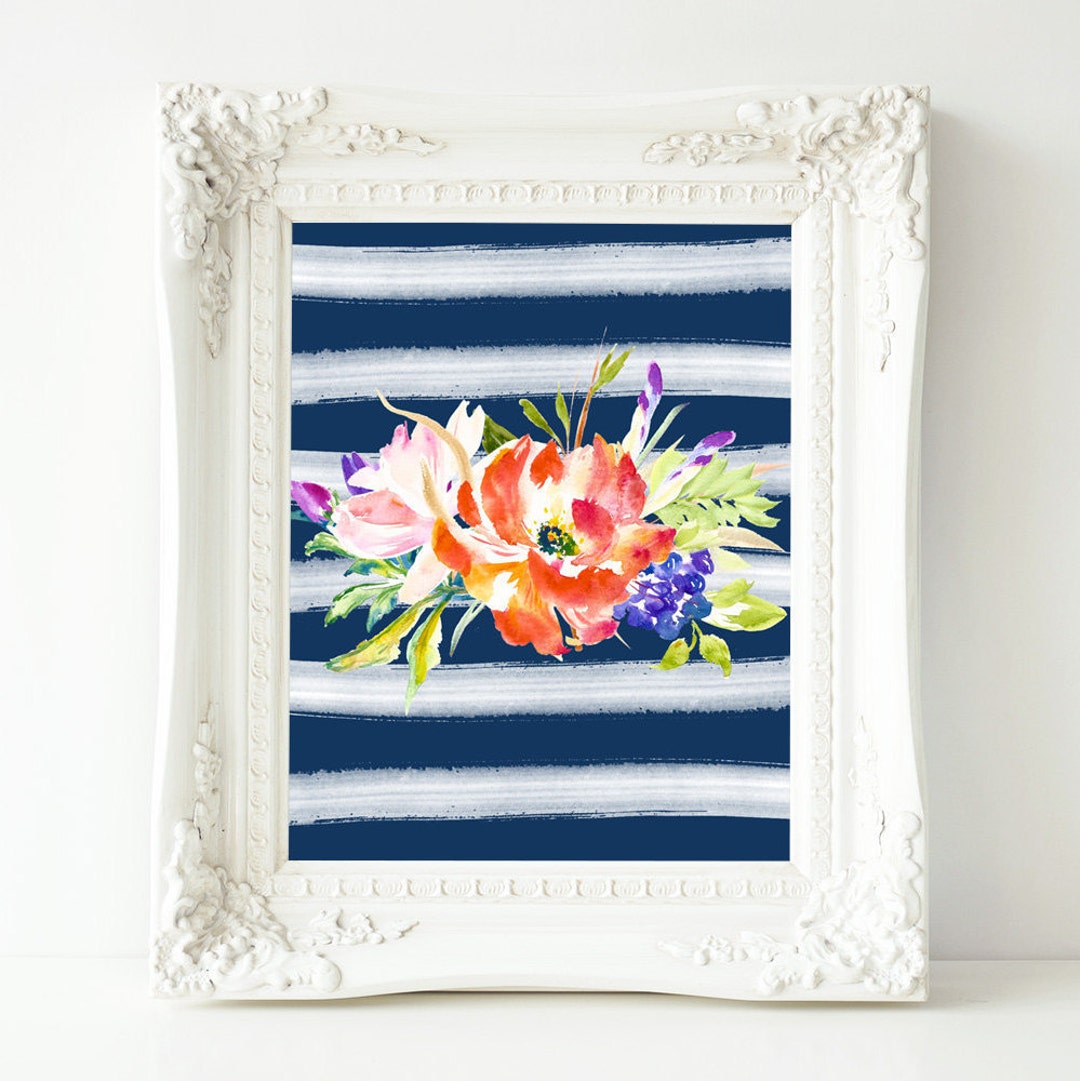 Floral Printable Wall Art Floral Bouquet Nursery Decor Home - Etsy