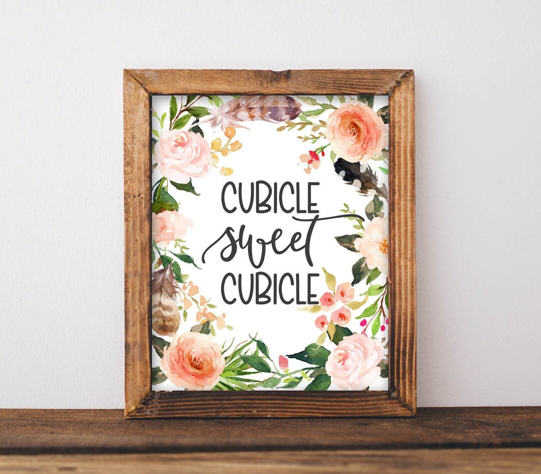 Cubicle Printable Art, Cubicle Sweet Cubicle Printable Wall Art, Office ...
