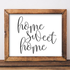 Printable Wall Art, Home Sweet Home printable art, Home art, Home decor, gallery wall, home poster, apartment decor, digital download