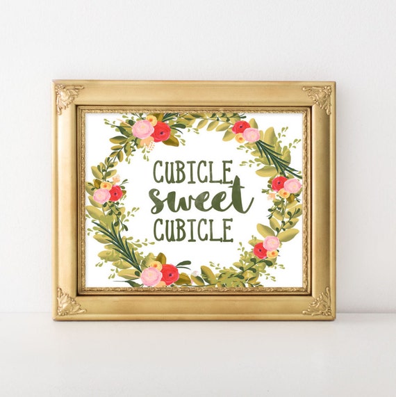 Printable Wall Art Cubicle Sweet Cubicle Printable Work | Etsy