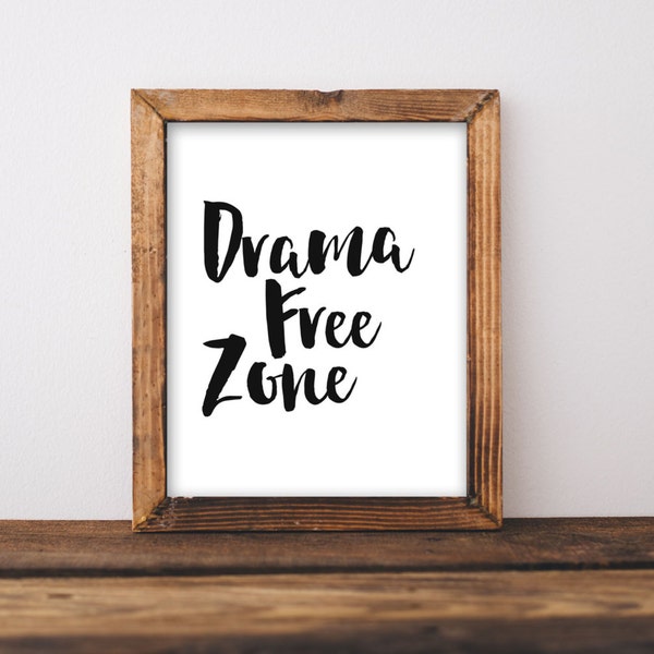 Drama Free Zone - Etsy