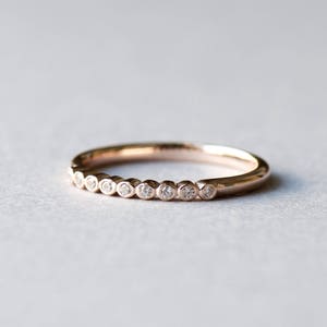 Rose Gold Plated Bezel Ring, Engagement Ring, 925 Sterling Silver, Minimalist Ring, Dainty Ring, Rose Gold Ring, Rose and Choc