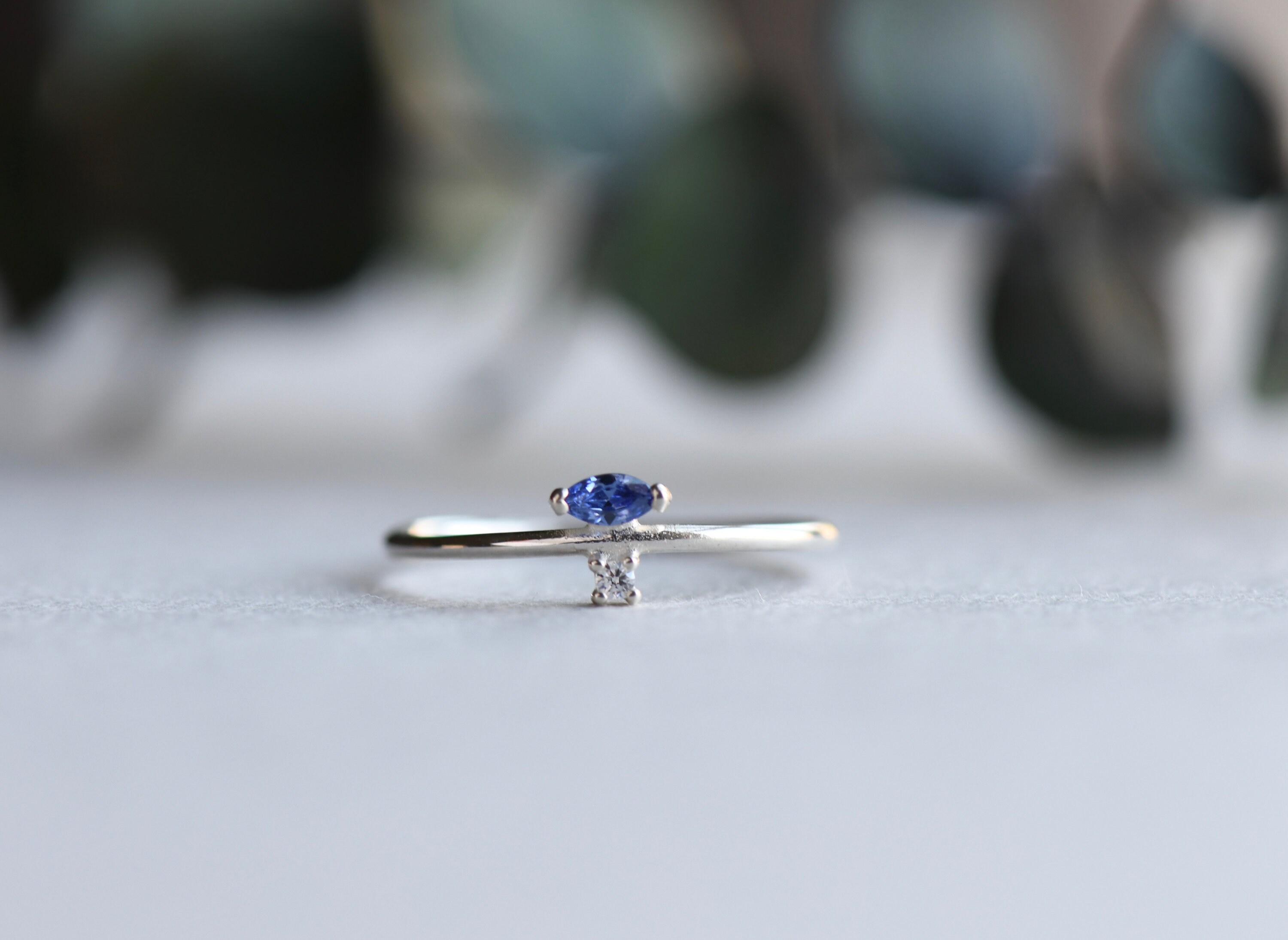 Bague Argent 925 Pierre Marquise Rouge - Taille 6.5 - Occasion - Réf. #4080