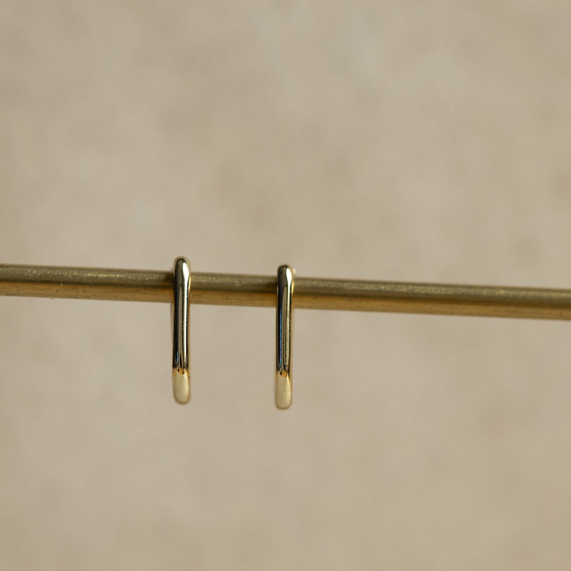 Gold hoop earrings main image 1
