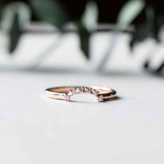 Silver/Rose Gold/Gold Plated Ring Guard, Wrap Ring, Half Moon Ring, Rose Gold Ring, Rainbow Ring, Arc Ring, Rose and Choc Ring