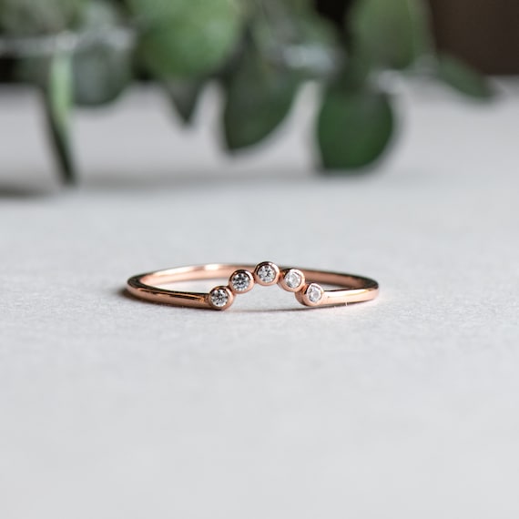 Rosegold Vermeil Ring Lunettenring Ring Wraps Minimalist Ring Stacking Ring Zarter Ring 925 Sterling Silber Ring Etsy