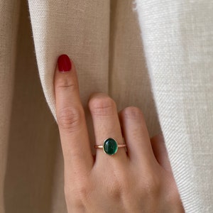 14k Oval Emerald Ring, 2.73 Carat Emerald Ring, Engagement Ring, Emerald Ring, Natural Emerald image 6