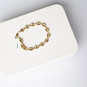 14K Mariner Link Bracelet, Gold Bracelet, Gold Link Bracelet