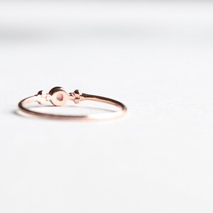 Rose Gold Vermeil Ring, Opal Ring, Minimalist Ring, Round Ring, Dainty Ring, 925 Sterling Silver Ring image 4