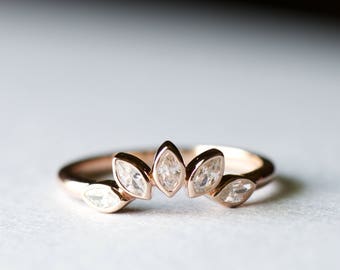 Gold Ring Guard, Ring Wraps, Ring Enhancer, Leaf Ring, Tiara Ring, Oval Ring, 925 Sterling Silver, Rose and Choc