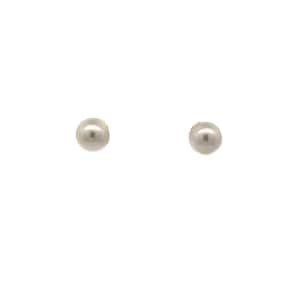 14K Pearl Stud Earrings, Gold Studs, Rose and Choc Earrings
