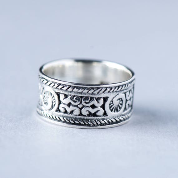 925 Sterling Silver Boho Band Art Deco Ring Art Rings | Etsy