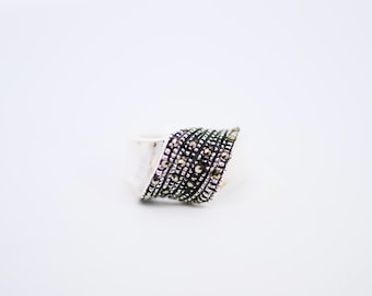 ヴィンテージ マーカサイトパール スターリングシルバーリング - Etsy 日本