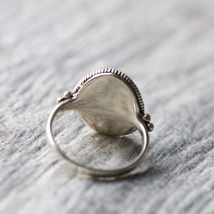 Mother of Pearl Cocktail Ring, 925 Sterling Silver, Antique Style Ring, Boho Ring, Bohemian Ring, Vintage Style Ring, Statement Jewelry image 5