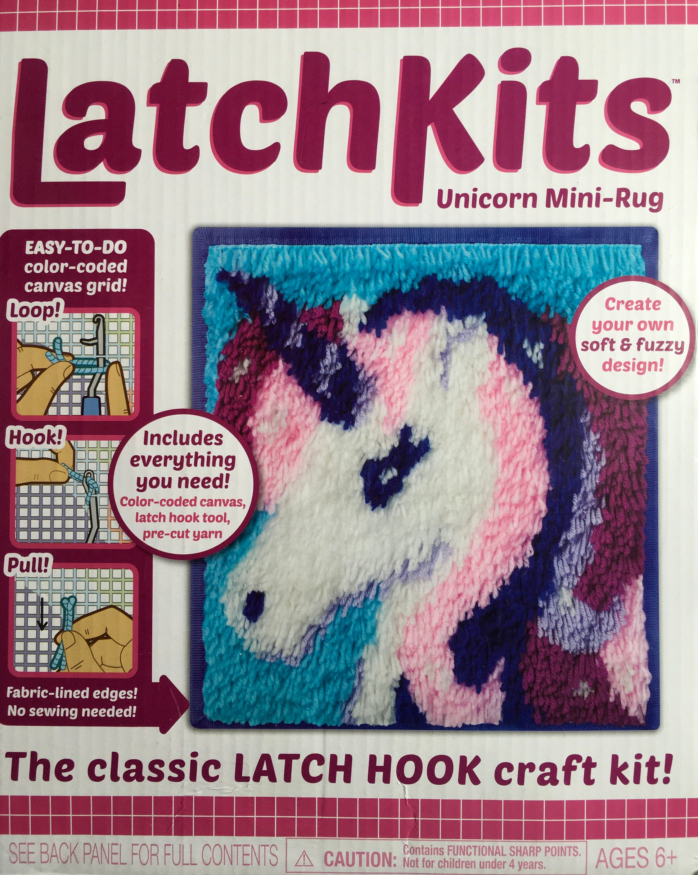  B Me DIY Unicorn Latch Hook Kit for Girls – Mini Rug