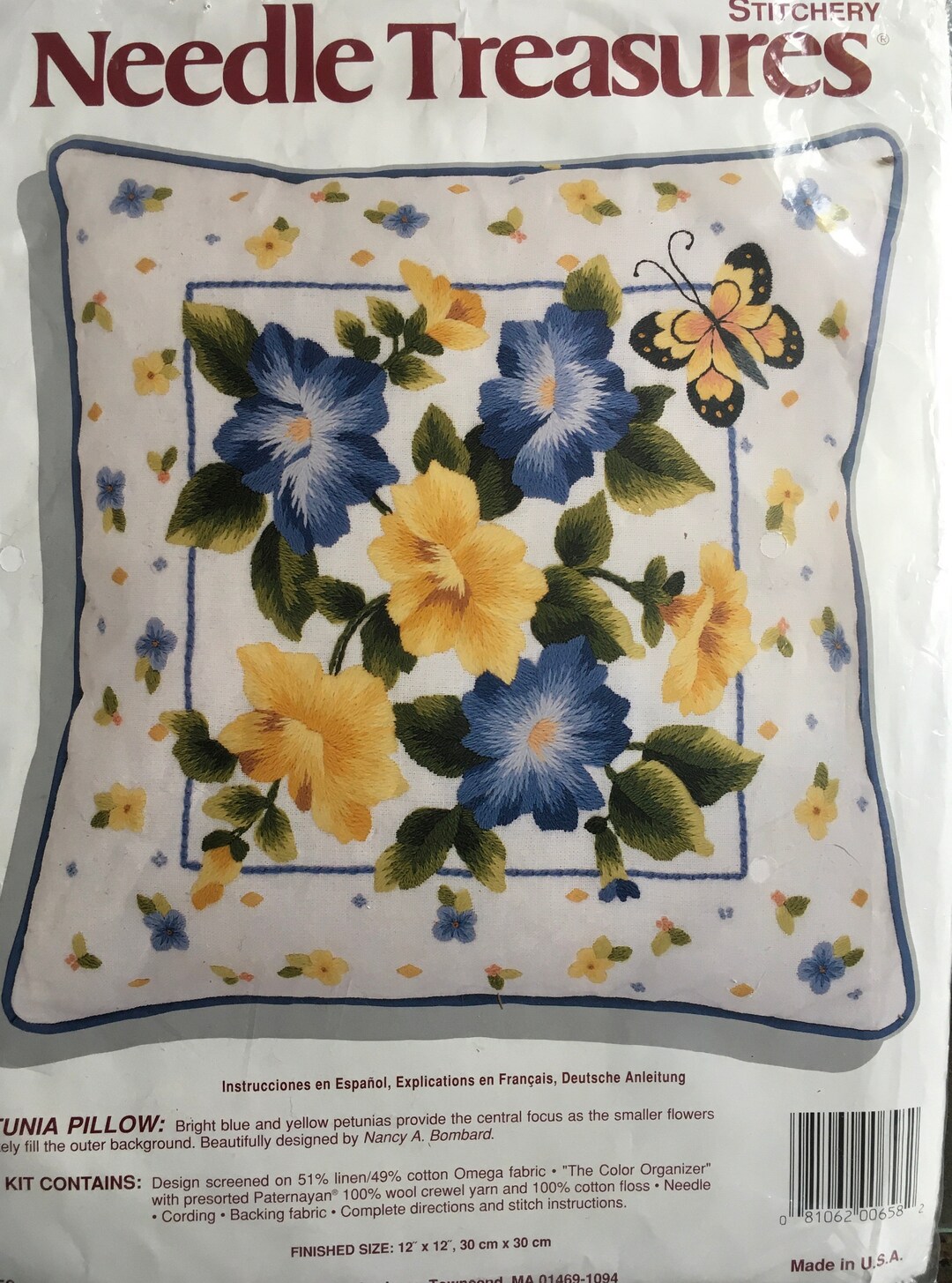 Needle Treasures Crewel Stitchery Kissen Set 00658 Vintage - Österreich