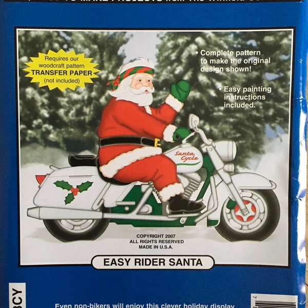 WoodCraft Pattern "Easy Rider Santa" (Vintage) UNCUT