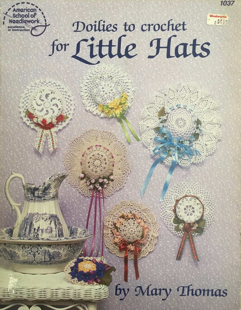 Crochet Leaflet For Little Hats Vintage