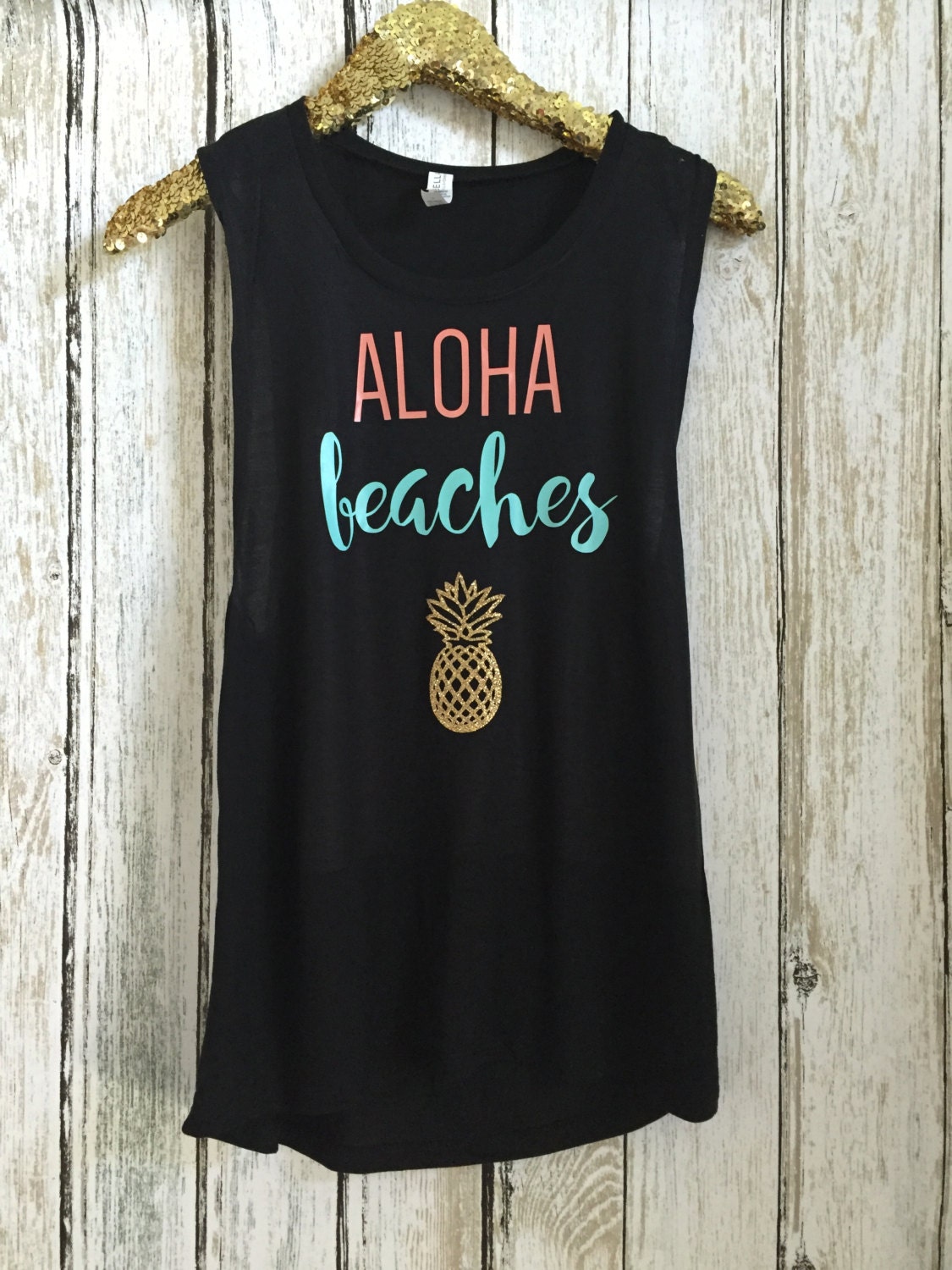 Aloha Beaches Flowy Scoop Muscle Tank | Etsy