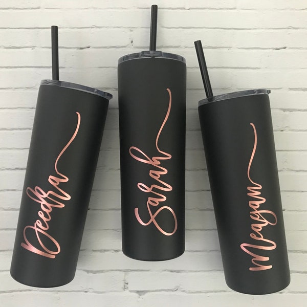 Rose Gold Tumbler Etsy