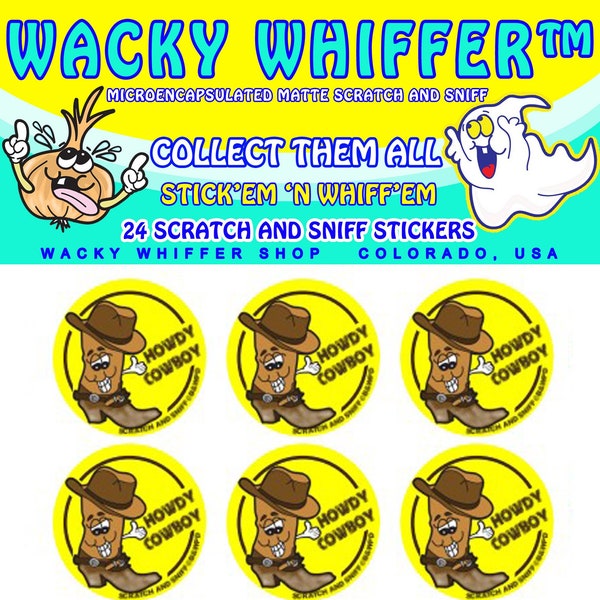Smell SUPER!! Leather Boot Micro Encapsulated Scratch and Sniff Stickers!  Wacky Whiffer "ER" Brand, Micro Encapsulated MATTE Sniff Stickers