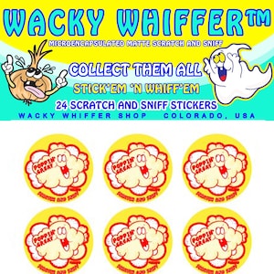 Popcorn Scented Scratch and Sniff Stickers - 24 Pack