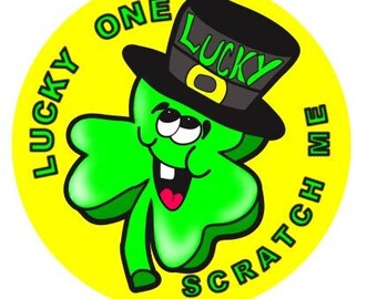 BRAND NEW!  Spearmint Saint Patricks Day Clover  Micro Encapsulated Matte Scratch and Sniff Wacky Whiffer ER Stickers, super scent! 2 Pack