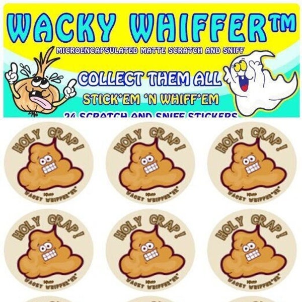SMELLY! Manure Poo Micro Encapsulated Scratch and Sniff Wacky Whiffer "ER" Stickers!  Those who like the smelly scents, here you go!