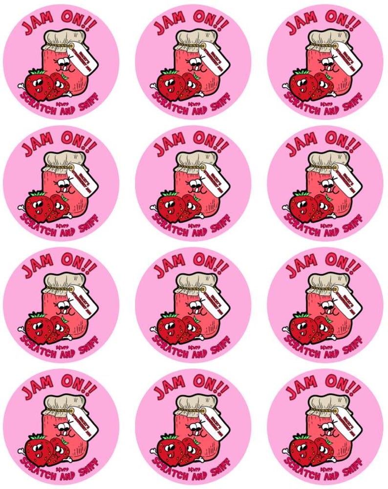 Strawberry Jam Scratch and Sniff Stickers. Long Lasting Micro ...