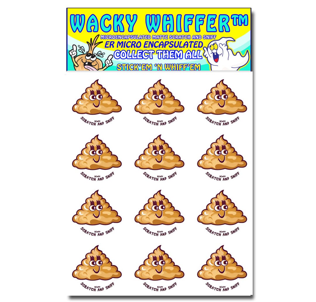Sticker Manuring Stinky Manure Scratch and Sniff Stickers: Nostalgic Gag Gift - Etsy