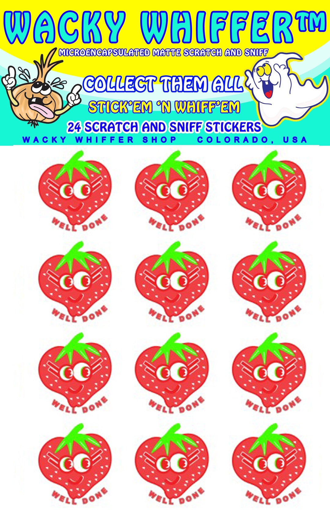 Strawberry Scented Stickers for Fun and Stickering. Scratch and Sniff ...