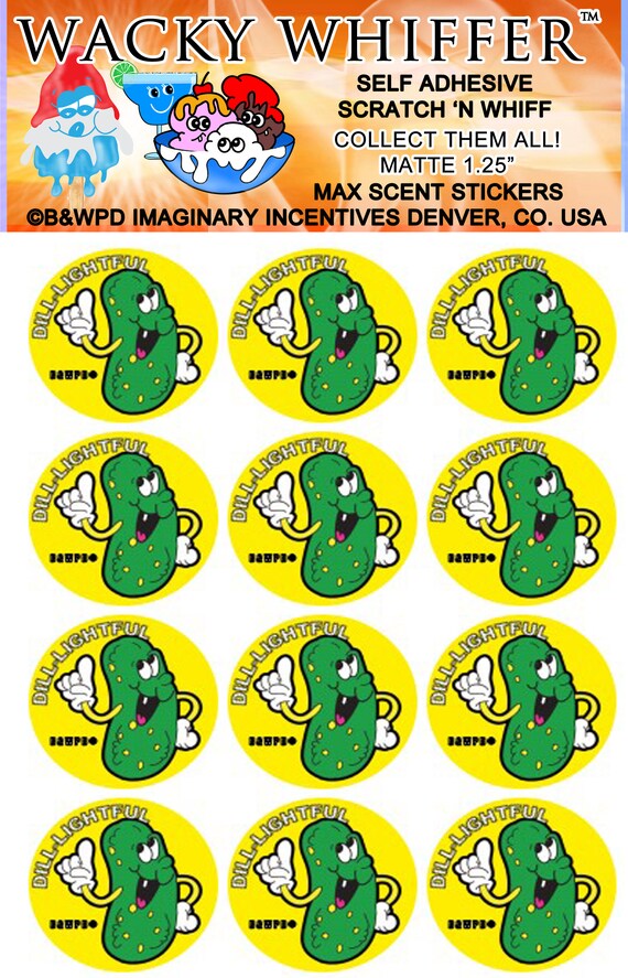 NEW St Wacky Whiffer Whiffers Matte MAX SCENT Scratch and Sniff Stickers Patrick/'s Day Lucky Pickle Scratch and Sniff Sticker Pack