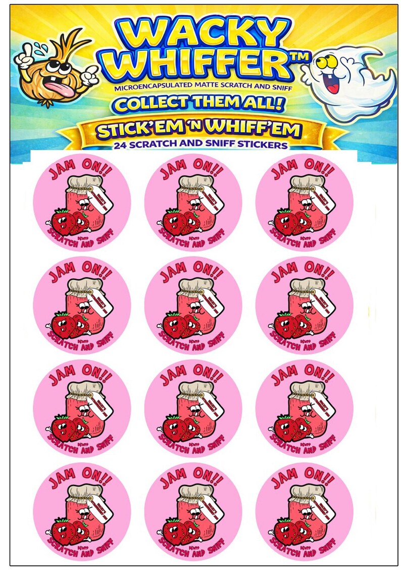Strawberry Jam Scratch and Sniff Stickers. Long Lasting Micro ...